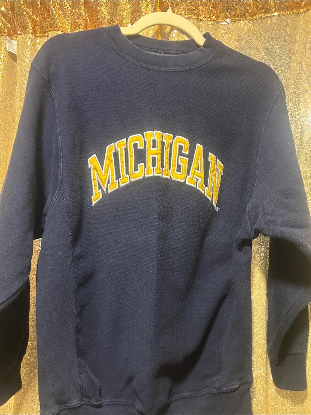 Steve & Barry's Navy Sweatshirt with Yellow Crest Label